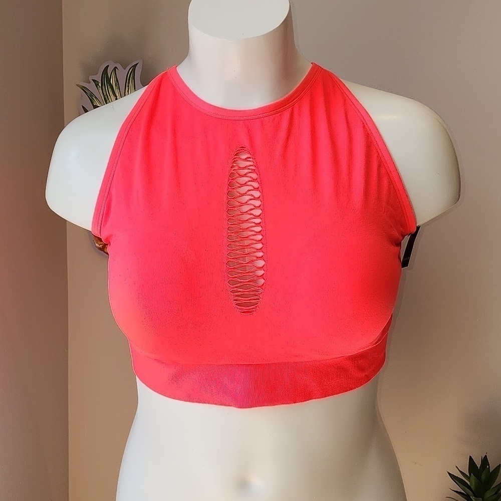 Torrid - XO Seamless High Neck Bralette in Neon Blush​​​​​​​​